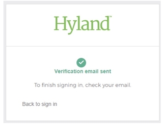 Hyland Confirmation Screen